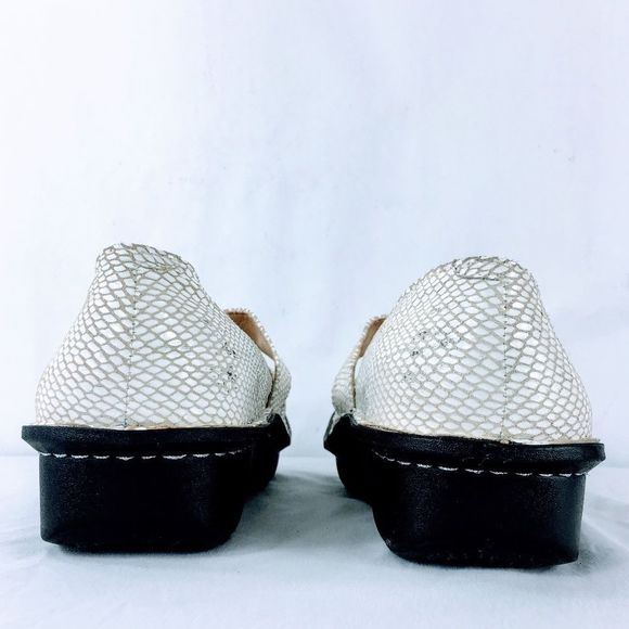 Alegria Mary Jane FEL 710 Shoes Feliz White Leather Faux Snakeskin Sz 9 - Picture 6 of 12